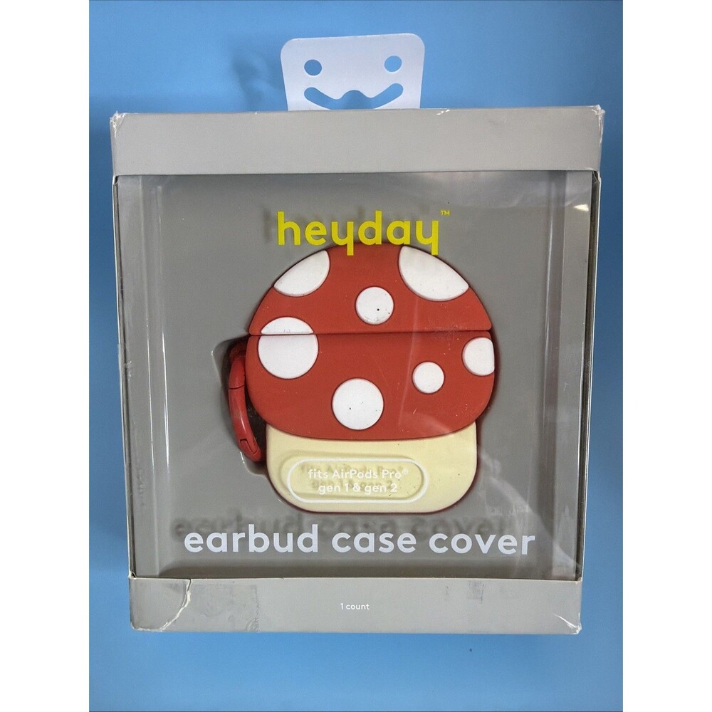Heyday Mushroom Earbud Case Cover (New In Packaging) Box Damaged But Case New